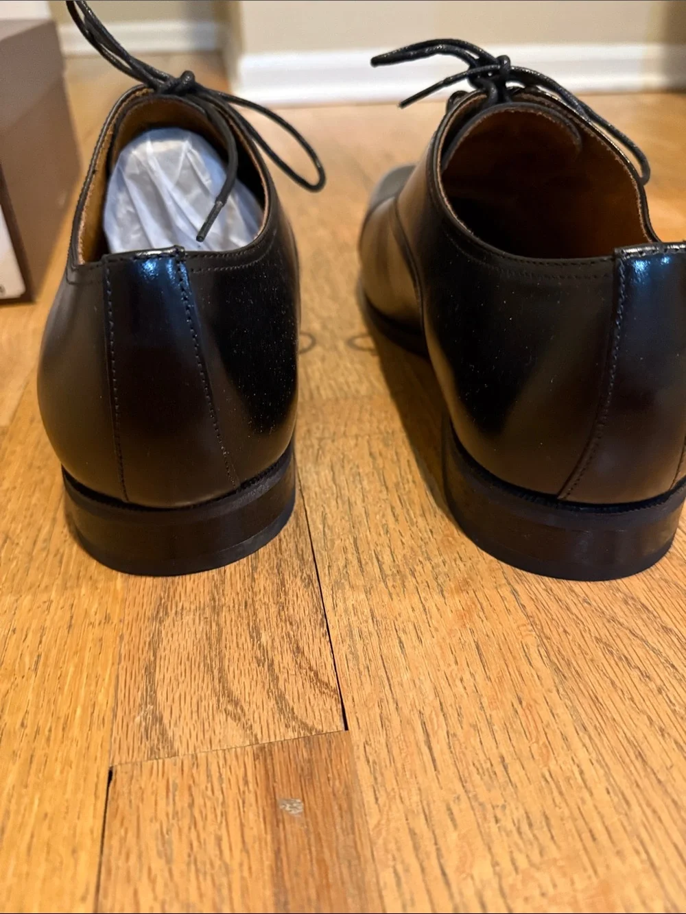 Florsheim Black Cap-Toe Lace-Up Oxfords